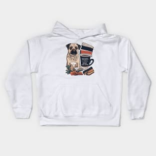 books and coffee and dogs and social justice Kids Hoodie